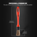 Car Detailing Brush Set, 5 Pack Soft Mixed Hair Auto Detail Brush Kit No Scratch for Automotive Elegant Surface Interior Exterior Dashboard Emblems Panels Engine Bay Wheels Air Vent Seat Leather