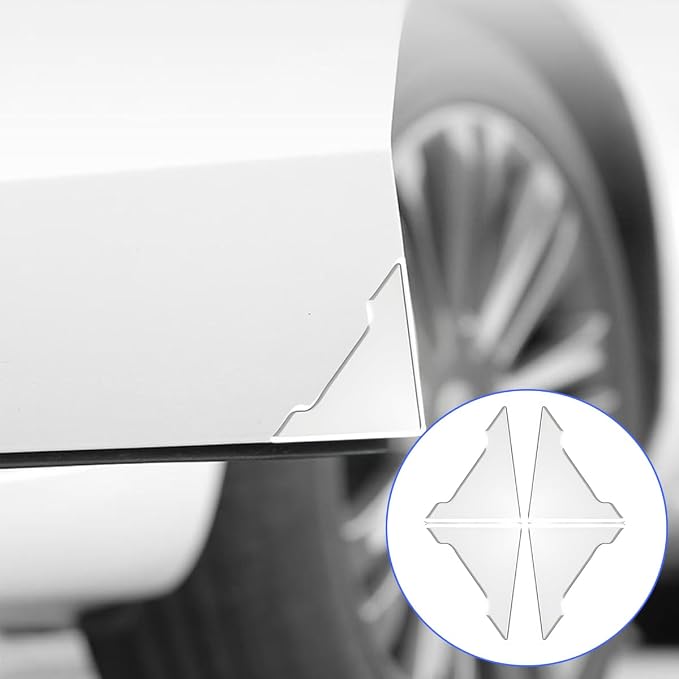 4PCS Car Door Edge Guard Sticker, Anti-Collision Self-Adhesive Vehicle Door Corner Protector, Anti-Rub Automotive Exterior Edge Cover Decor, Universal for Truck SUV Sedan