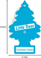 Car Air Freshener | Hanging Tree Provides Long Lasting Scent for Auto and Home | 24 Air Fresheners |Caribbean Colada