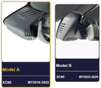 2K Dual Dash Cam Compatible with Volvo XC90 2016 2017 2018 2019 2020 2021 2022 T5 T6 T8 (Model A), OEM Factory Look, Front 1440P+Rear 1080P Video, Loop Recording, WiFi&APP, G-Sensor, 64GB Card
