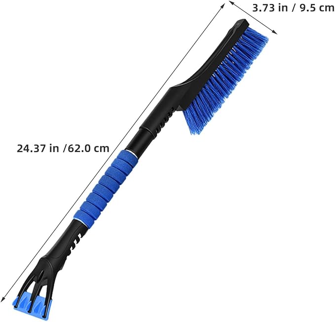Snow Brush Ice Scraper Multi-Function Detachable Brush for Car Use Telescopic Handle 24.40In Compact Winter Tool for Windshield and Window Snow Removal
