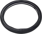 Car Steering Wheel Cover, Anti-Slip, Safety, Soft, Breathable, Heavy Duty, Thick, Full Surround, Sports Style (Black)