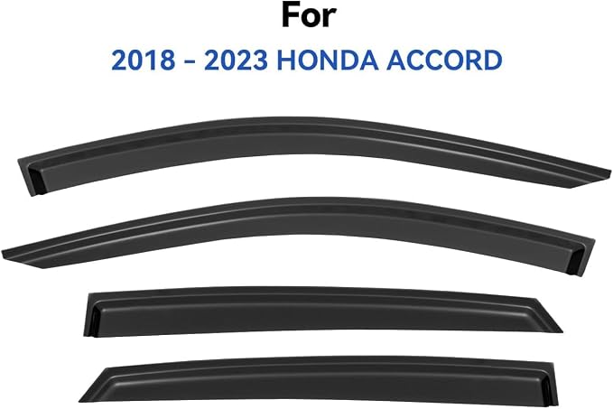 Window Visors Rain Guards for Honda Accord 2018-2023, Out-Channel Window Vent Wind Deflectors Visors Shades for 18 19 20 21 22 23 Accord