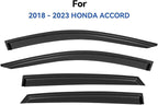 Window Visors Rain Guards for Honda Accord 2018-2023, Out-Channel Window Vent Wind Deflectors Visors Shades for 18 19 20 21 22 23 Accord