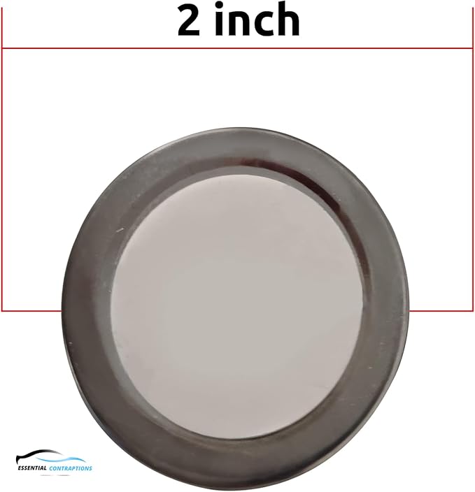 Blind Spot Car Mirror 2 Pack-2 Inch Round Rear View Convex Mirrors for Cars/SUVs/Motorcycles/Trucks/Trailers/Snowmobiles/Bicycles/RVs/Boats/Golf Carts with Rust Resistant Frame-HD Real Glass