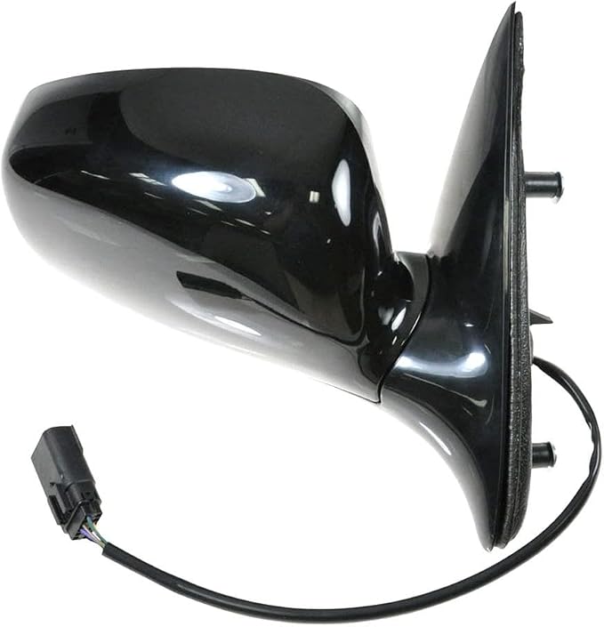 Passenger Side Mirror Assembly Electric Adjustment Heated No Memory Puddle Light Black Compatible with 2004-2008 Lincoln Town Car FO1321307 FO1321328