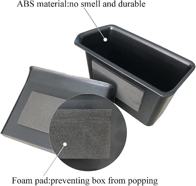 4pcs Door Organizer Storage Tray Compatible with VW Atlas 2018-2023 Atlas Cross Sport; ABS Grab Handle Tray Insert Glove Pallet