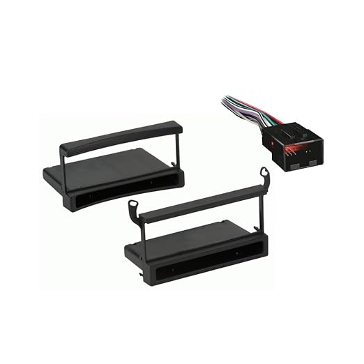 Compatible with Ford Ranger 1998 1999 2000 2001 2002 2003 2004 2005 2006 2007 2008 2009 2010 2011 Single DIN Stereo Harness Radio Install Dash Kit Package