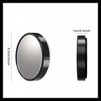 2pc Car Blind Spot Rearview Mirror 2-inch Reusable Circular High-Definition Glass Convex 360° Wide-Angle Side Rearview Mirror with Suction Cup for SUV & Truck Universal Type Black - Blindspotmirrors