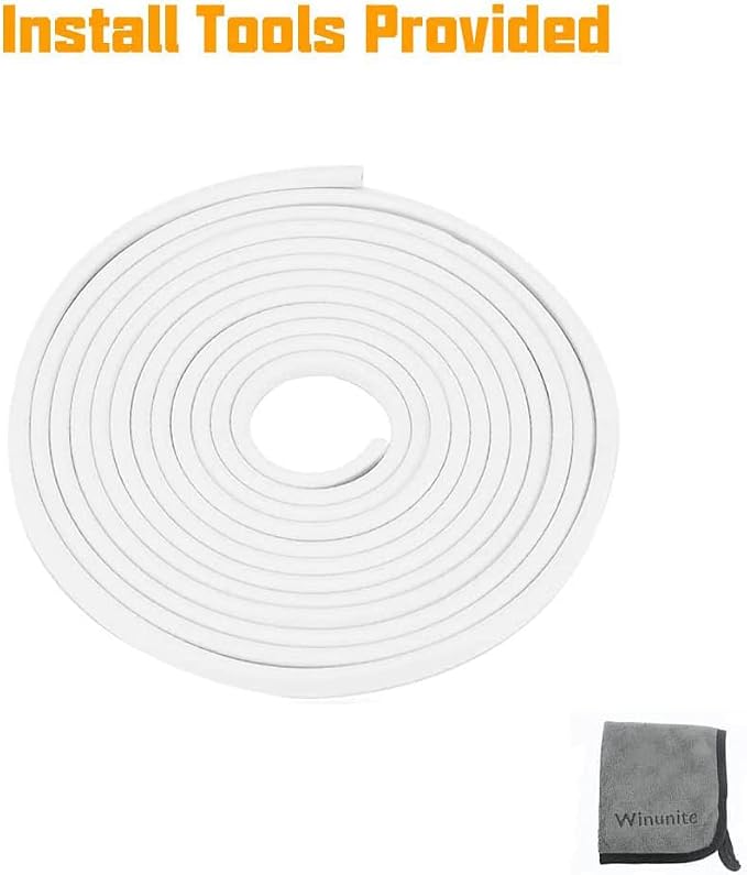 65.6ft (20m) No Glue Car Door Edge Guards White | Stop parking lot dings, U-shaped rubber, fits sedans trucks SUV, weather-resistant, protect against paint chips & scratches