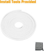 65.6ft (20m) No Glue Car Door Edge Guards White | Stop parking lot dings, U-shaped rubber, fits sedans trucks SUV, weather-resistant, protect against paint chips & scratches