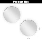 2Pcs Cars BlindSpot Mirrors Side Mirror Removable Adjustabe Angle Round Wide Angle Convex RearView Mirror Car Accessories Universal HD Glass for Suvs Auto Motorcycles RVs