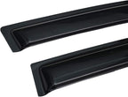 Extra Durable Outside-Mount Auto Vent Window Visor, Fits 2013-2018 Nissan Altima (Sedan), UV Protection Rain Guard, Original Wind Deflector, No-Drill Easy Install, Dark Smoke, 4-Pcs