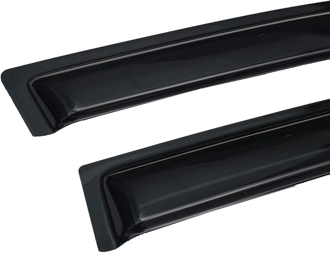 Extra Durable Outside-Mount Auto Vent Window Visor, Fits 2013-2018 Nissan Altima (Sedan), UV Protection Rain Guard, Original Wind Deflector, No-Drill Easy Install, Dark Smoke, 4-Pcs