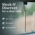 Non-Toxic* Car Air Freshener Auto Stix® - Scents Made Safer - Enjoy Fragrance Lasts Up to 480 Days - Includes Auto Stix® Diffusers & Elastic Loops - Black Vanilla & Mandarin (Pack of 8)