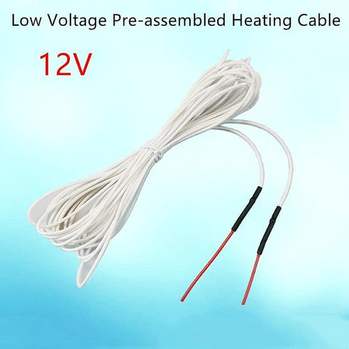12V Pre-Assembled Heating Cable Low Voltage Silicon Rubber Heating Wire for DIY Steering Wheel Heating,Self Made Warmer Incubator,Seat Heater (8ft)
