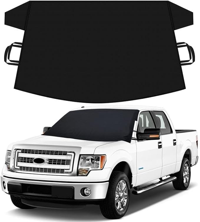 Truck Windshield Cover for Ice and Snow | SUV Snow Cover - Frost Cover Gives Protection from Snow and Ice | Car Cover for Snow | Winter Car Accessories | X-Large 72" x 43"