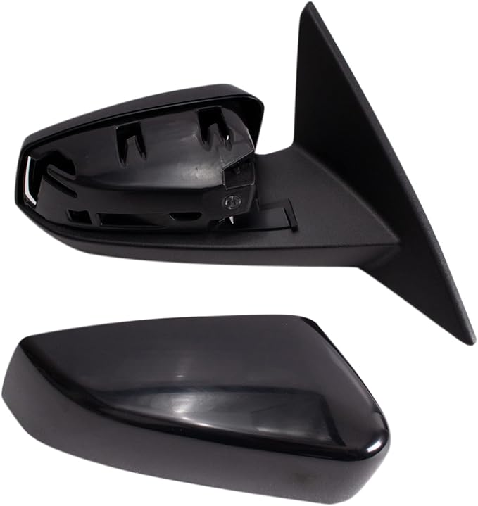 Driver & Passenger Side Power Mirror Set Smooth Black Manual Fold Without Heat Compatible with 2013-2014 Ford Mustang FO1320452 FO1321452