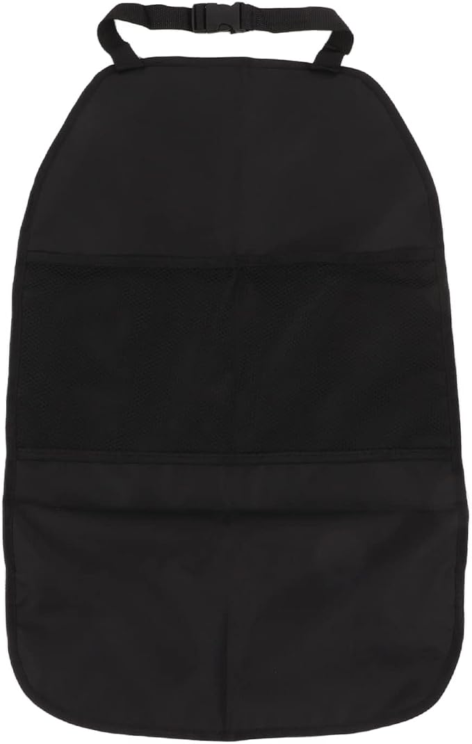 Black Anti Kick Mat Car Backseat Protector Cover Organizer for Universal Fitment 25.59x16.93in