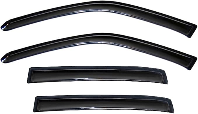 Tape-On Window Visors 4-Piece for 2011-2015 Chevy Cruze All Models Sun Rain Guard Shield Shade Smoke 94611