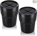 FIOTOK Car Trash Can with Lid, Mini Auto Garbage Can Leakproof Vehicle Trash Bin Fits Cup Holder in Console or Door for Automotive Car, Home, Office, Kitchen, Dinning Room 2 Packs