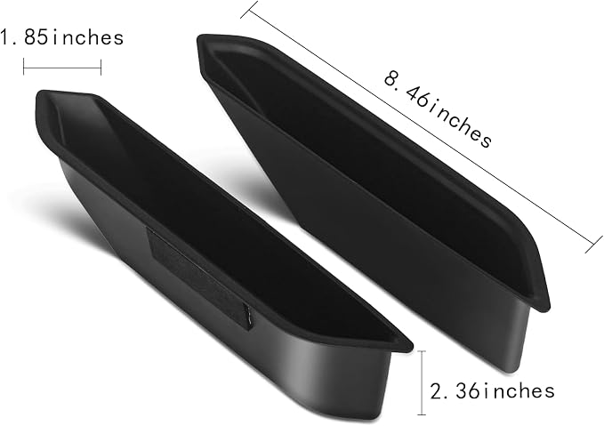 Door Side Storage Box Handle Container for Ford Bronco 2021 2022 2023 2024 2025 Car Interior Accessories, ABS Front Door Side Armrest Phone Pocket Organizer Insert Glove Pallet 2PCS Set