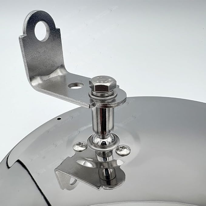8 Inch Convex Mirror Round Blind Spot Stainless Steel For Truck bus Atv RV Utv "L" Adjustable Bracket 1 Pcs