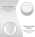 Car Trash Can with Lid, Mini Car Garbage Bin Leakproof Cup Holder Trash Can, Multipurpose Organizer Door Pocket Trash Cup Fits Auto Home Office, Universal Garbage Can (White)