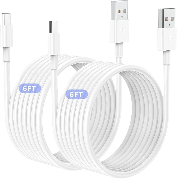 2Pack 6ft Car Carplay Cable for Apple iPhone 17 Pro Max/17 Air/16 Pro/15 Plus, Long USB A to USB C Carplay Charger Cord, iPad Pro 12.9/11,10th, Air 5th/ 4th,iPad mini 6th Gen Charging Cable 6 Feet