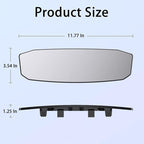 Car Rear View Mirror, 12 Inch Car Interior Panoramic Convex Rearview Mirror, Clip-On HD Wide Angle Extended Curved Mirror, Reduce Blind Spot Effectively, Universal Car Accessories (Irregular White)