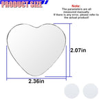 2PCS Heart Shaped Car Blind Spot Mirrors, HD Glass Wide Angle Side Mirrors for Enhanced Safety, Adjustable Frameless Rear View Mirror, Universal Car Exterior Accessories(Heart)