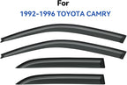 Window Visors Rain Guards Shield for 1992-1996 Toyota Camry, Out-Channel Window Vent Wind Deflectors Visors Shades for 92-96 Camry