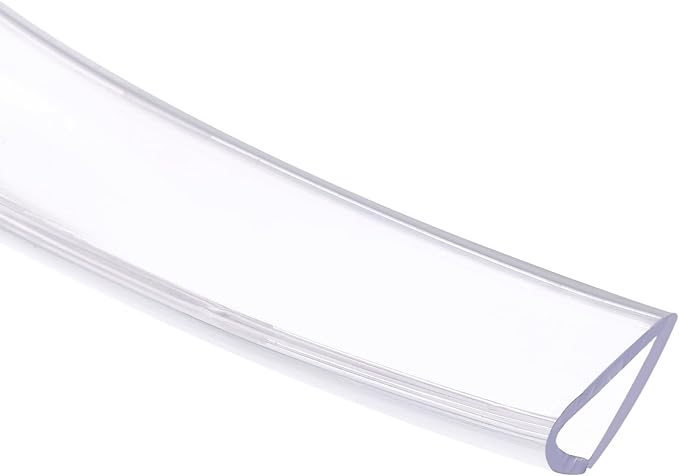 Clear Edge Trim, 13.1Ft Silicone U Channel Edge Protector, Edges Guards Fits 25/32"-13/16" for Car Doors Sheet Metal Parts (1" W x 9/16" H)
