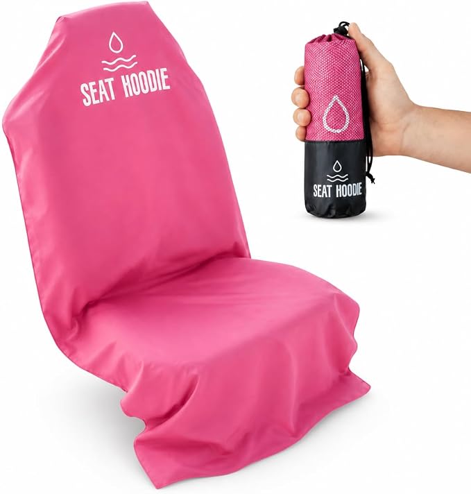 Car Seat Towel | Premium Microfiber Towel Seat Covers for Cars | Universal Fit & Machine Washable | Portable Car Seat Towel Cover After Gym, Yoga, Beach Cover Pink