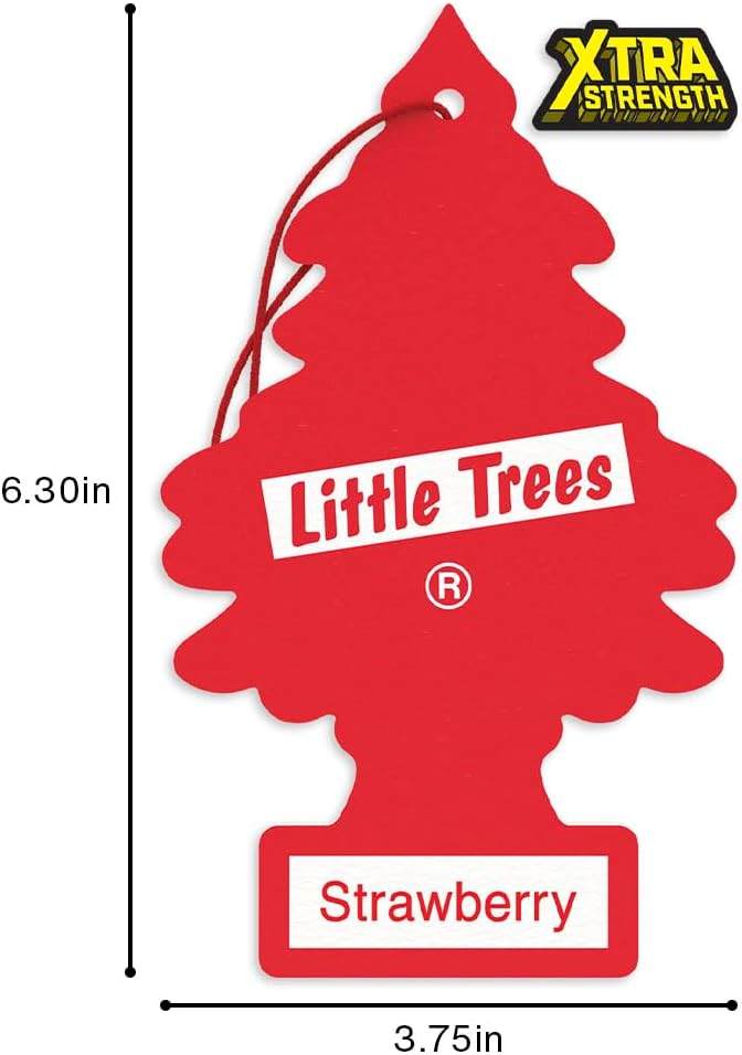 Car Air Freshener Xtra Strength Provides Long-Lasting Scent for Auto or Home Extra Boost of Fragrance | Strawberry, 24 Air Fresheners (Pack of 36)