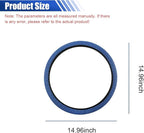 Elastic Stretch Steering Wheel Cover, 15" Breathable Microfiber Ice Silk Steering Wheel Protector, Universal Anti-Slip Car Warm in Winter&Cool in Summer Accessories for Men Women (Blue)