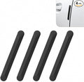 4 PCS Silicone Car Door Edge Guards, Self Adhesive Car Door Protector, Anti-Collision Crash Scratch Strips Protector, Auto Accessories Decorative Strip for Sedans Trucks SUVs (Black)
