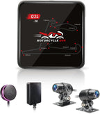 VSYSTO Dual 2K Motorcycle Dash Camera, 5G WiFi High Speed Video Download, Parking Monitoring, Starlight Night Vision Front and Rear Cameras, GPS, LED Light Wired Controller