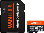 256GB microSDXC UHS-I U3 4K UHD Video High Speed Transfer Monitoring SD Card with Adapter for Dash Cams, Body Cams, Action Camera, Surveillance & Security Cams