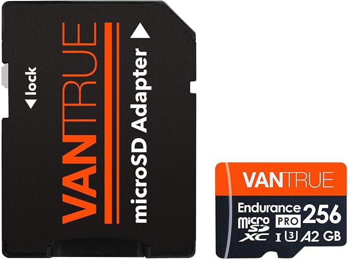 256GB microSDXC UHS-I U3 4K UHD Video High Speed Transfer Monitoring SD Card with Adapter for Dash Cams, Body Cams, Action Camera, Surveillance & Security Cams