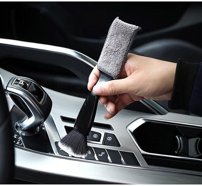 6PCS Car Detailing Brush Set Soft Boars Hair Car Interior Detailing Brushes Car Interior Detailing Kit Car Cleaning Gel Supplies Kit Car Dust Brush Car Accessories for Truck, Ruv, Interior