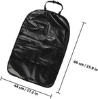 2pcs Car Seat Back Protectors Kick Mats for Black Waterproof Oxford Fabric Vehicle Seat Back Kick Guards for Family Travel
