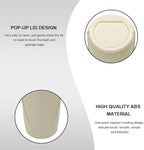 Car Trash Can with Lid, Mini Car Garbage Bin Leakproof Cup Holder Trash Can, Multipurpose Organizer Door Pocket Trash Cup Fits Auto Home Office, Universal Garbage Can (Beige)