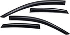 Extra Durable Outside-Mount Auto Vent Window Visor, Fits 2019-2026 Volkswagen Jetta, UV Protection Rain Guard, Original Wind Deflector, No-Drill Easy Install, Dark Smoke, 4-Pcs