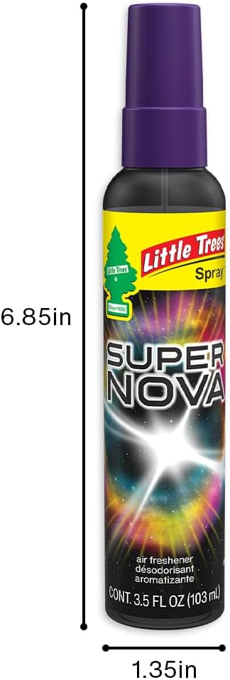 Car Air Freshener | Spray Provides a Long-Lasting Scent for Auto or Home | On-the-go Freshness | Supernova, 6 Air Fresheners