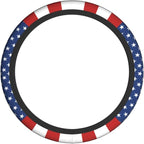 American Flag USA Steering Wheel Cover Car Accessories Cute for Women Girls Girly Universal 15 Inch Neoprene Auto Interior Decor Anti Slip Car Truck Protector