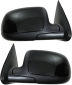 2 Piece Driver and Passenger Side Mirror Assembly Set Manual Adjustment Non-Heated No Memory Textured Compatible with 1999-2007 Chevy GMC Silverado Sierra 1500 2500 3500 2000-2006 Tahoe Yukon 1500