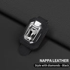 Sunglass Holder for Car Visor, Faux Leather Eyeglass Holder Clip for Car Sun Visor Organizer, Universal One Handed Operation Sun Glass Hanger, Car Interior Accessories for Women Man