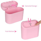 Car Trash Can with Lid, Leakproof Vehicle Garbage Organizer Holder Bin with 60 Pack Trash Bags, Mini Auto Dustbin Accessories Storage Container for Vans, SUVs, Office (Pink)