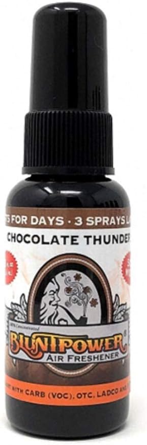 (Chocalate Thunder, 1 Pack) Concentrated Air Freshener for Room and Car Spray - Oil-Based Diffuser Spray Bottle - Long-Lasting Bathroom Spray, Car Freshener, & Odor Eliminator Spray